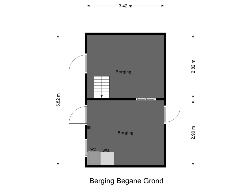 View floorplan of Berging Begane Grond of Hennepstraat 53