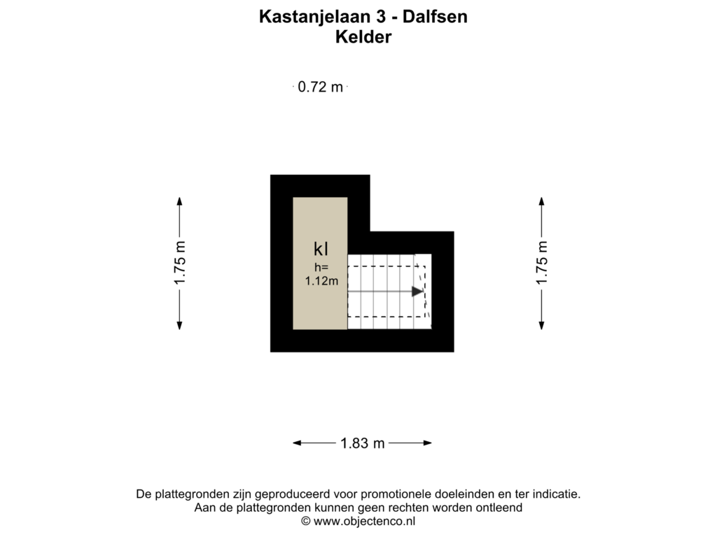 Bekijk plattegrond van KELDER van Kastanjelaan 3