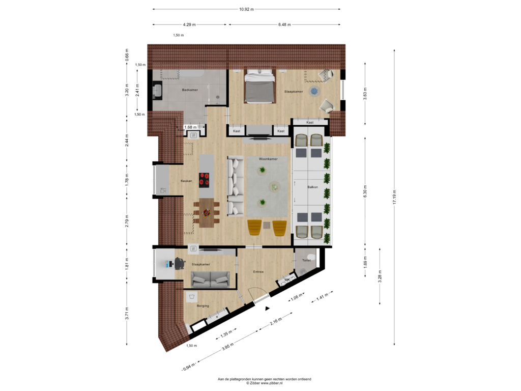 View floorplan of Appartement of Moerbekkenkamp 1-C