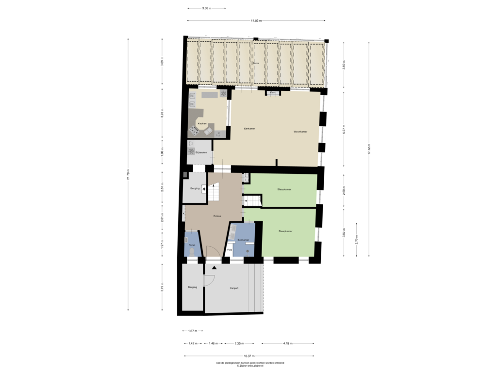 View floorplan of Begane Grond of Oude Koningstraat 8-B