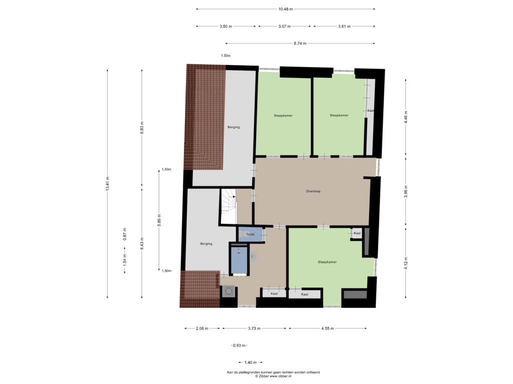 Bekijk plattegrond van Eerste Verdieping van Oude Koningstraat 8-B