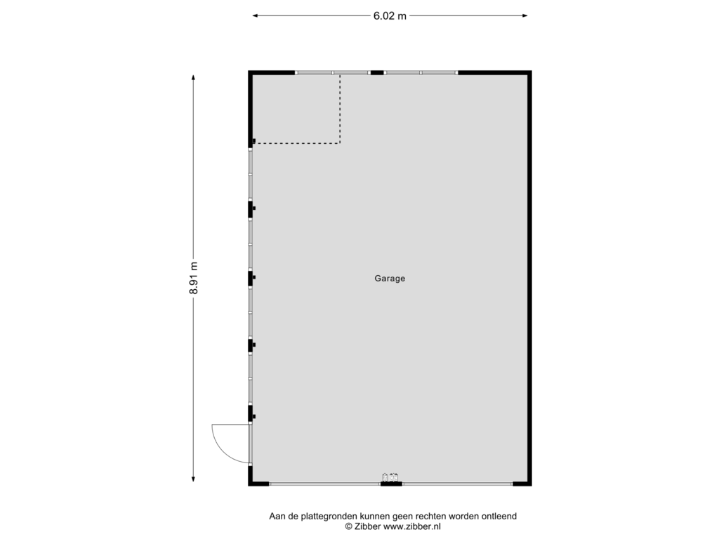 View floorplan of Garage of Oude Koningstraat 8-B