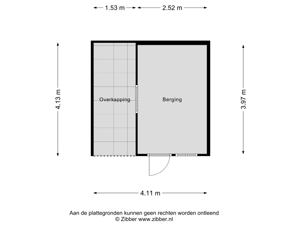 Bekijk plattegrond van Berging van Oude Koningstraat 8-B