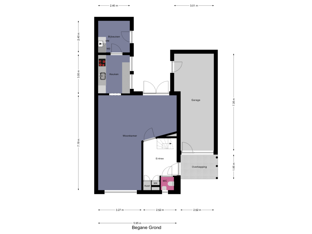 Bekijk plattegrond van Begane Grond van Beukenstraat 19