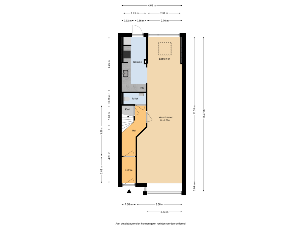 Bekijk plattegrond van Begane grond van Insulindesingel 22