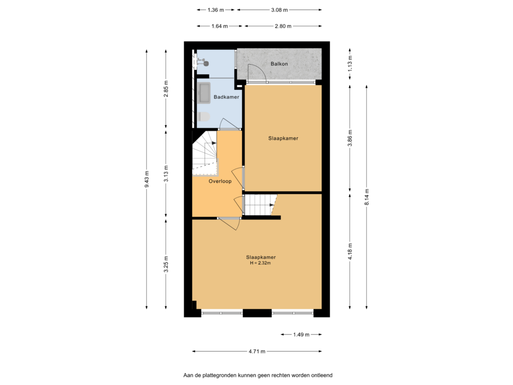 Bekijk plattegrond van 1e verdieping van Insulindesingel 22