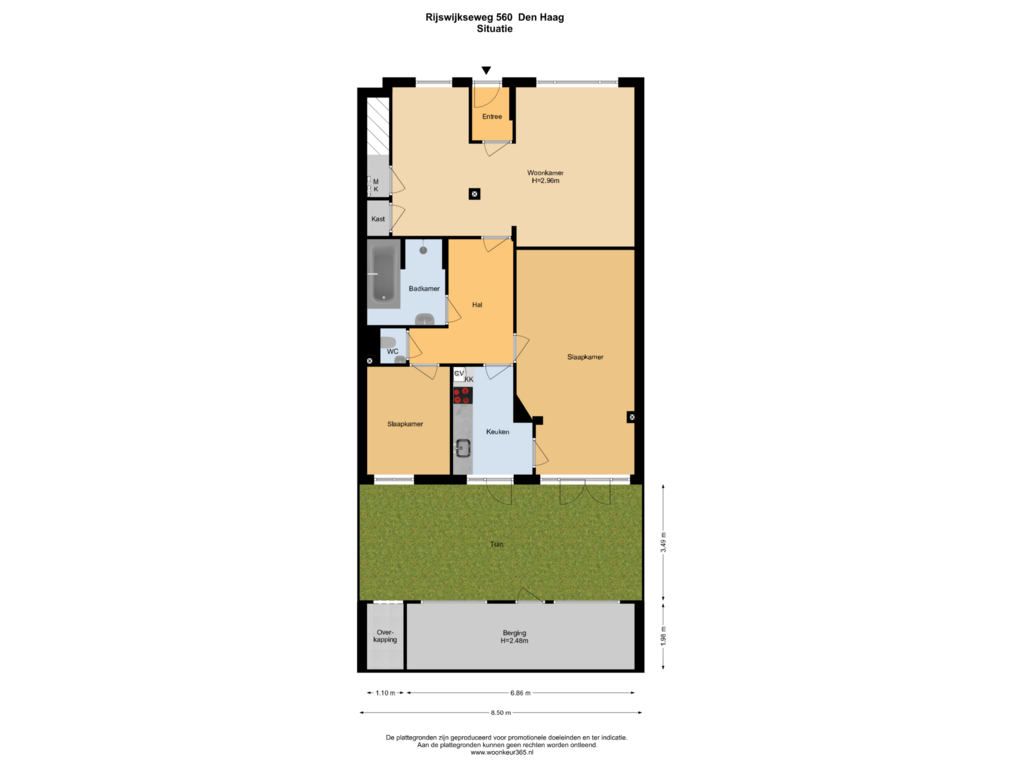 View floorplan of Situatie of Rijswijkseweg 560