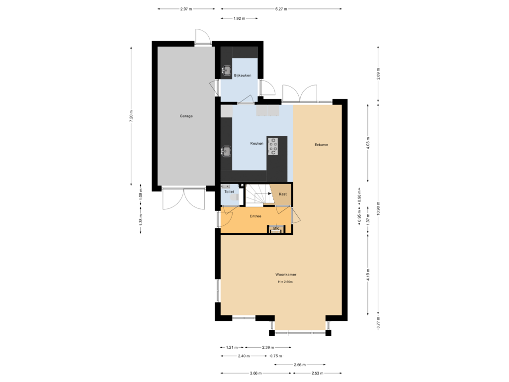 Bekijk plattegrond van Begane grond van Rigastraat 78