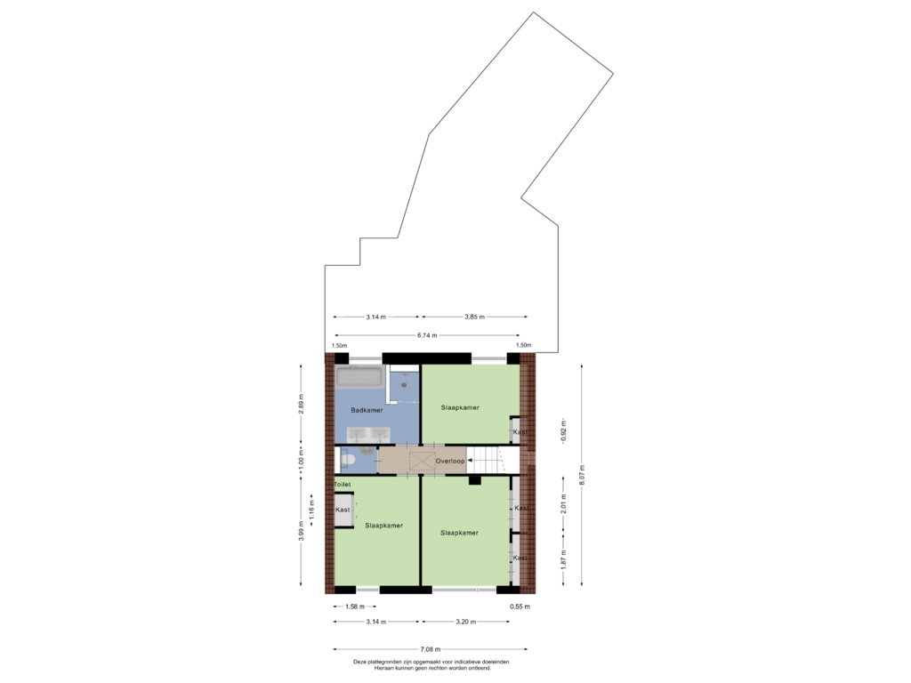 Bekijk plattegrond van Eerste Verdieping van Rijssenseweg 14