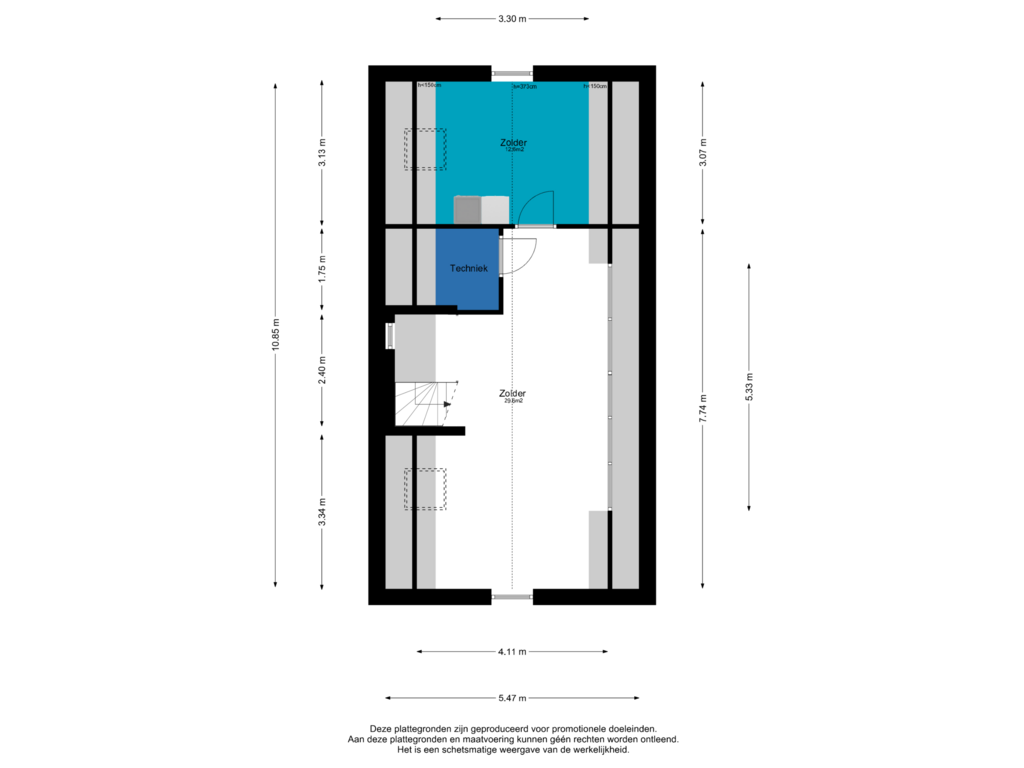 Bekijk plattegrond van Zolder van Aardbeivlinder 2