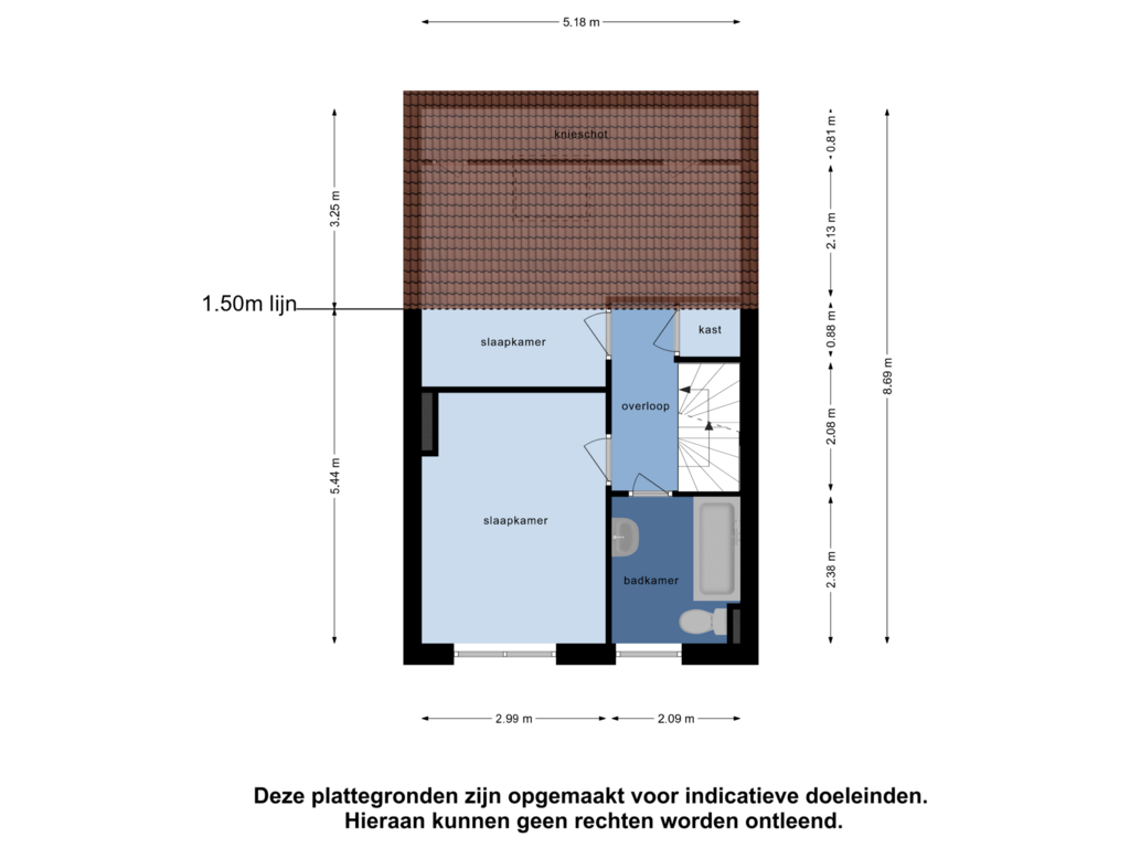 Bekijk plattegrond van Eerste Verdieping van Steendrukkerstraat 15