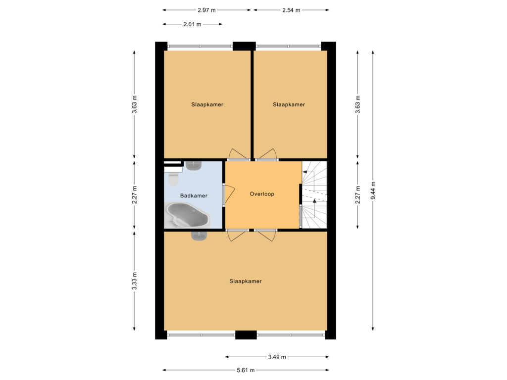 Bekijk plattegrond van Eerste verdieping van Drapeniersdonk 137