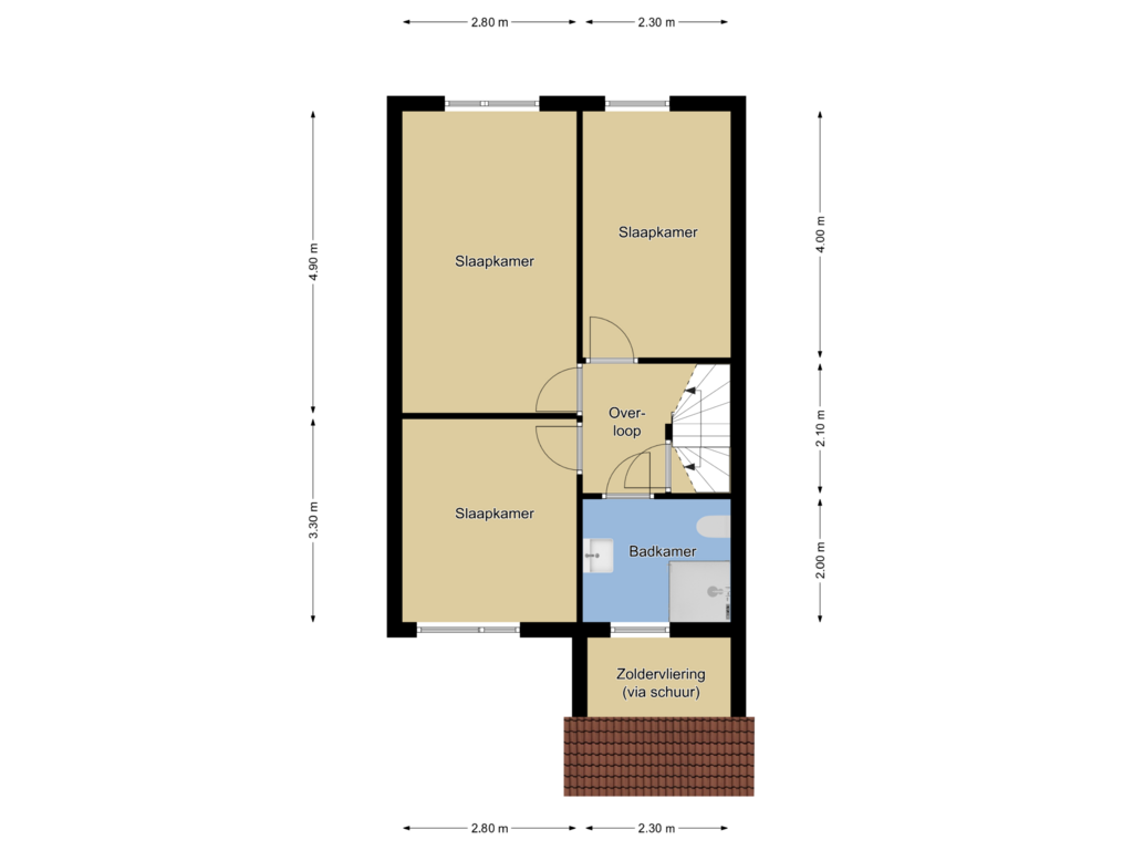 Bekijk plattegrond van 1e verdieping van Sterappel 5