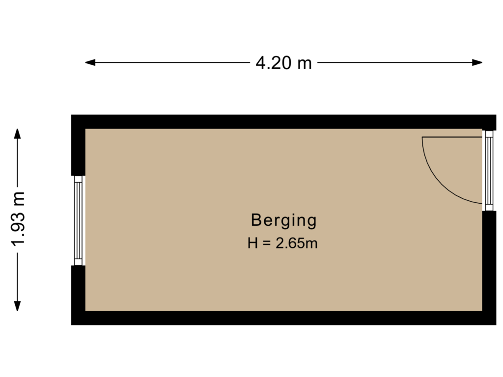 Bekijk plattegrond van Berging van Jan Buschstraat 61