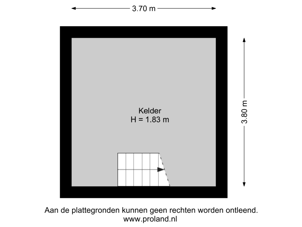 View floorplan of Kelder of Kosterijweg 18-A