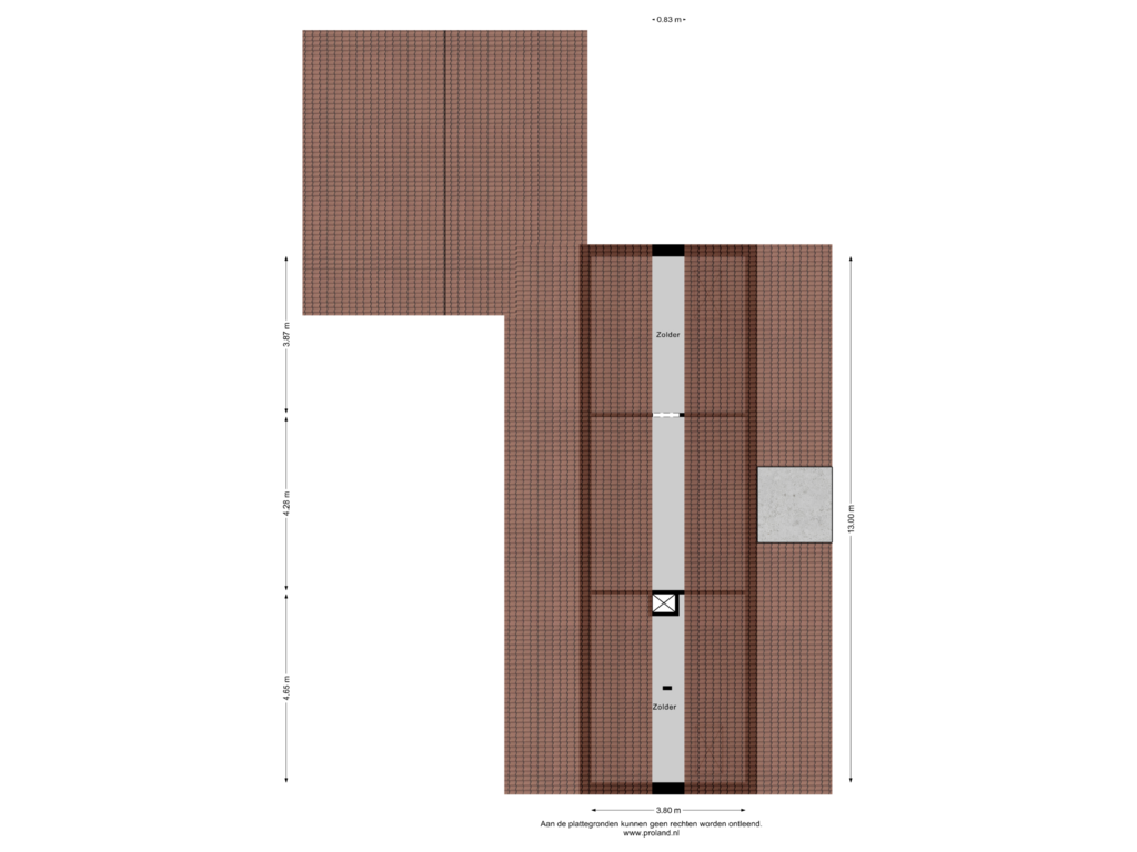 View floorplan of 2e Verdieping of Kosterijweg 18-A