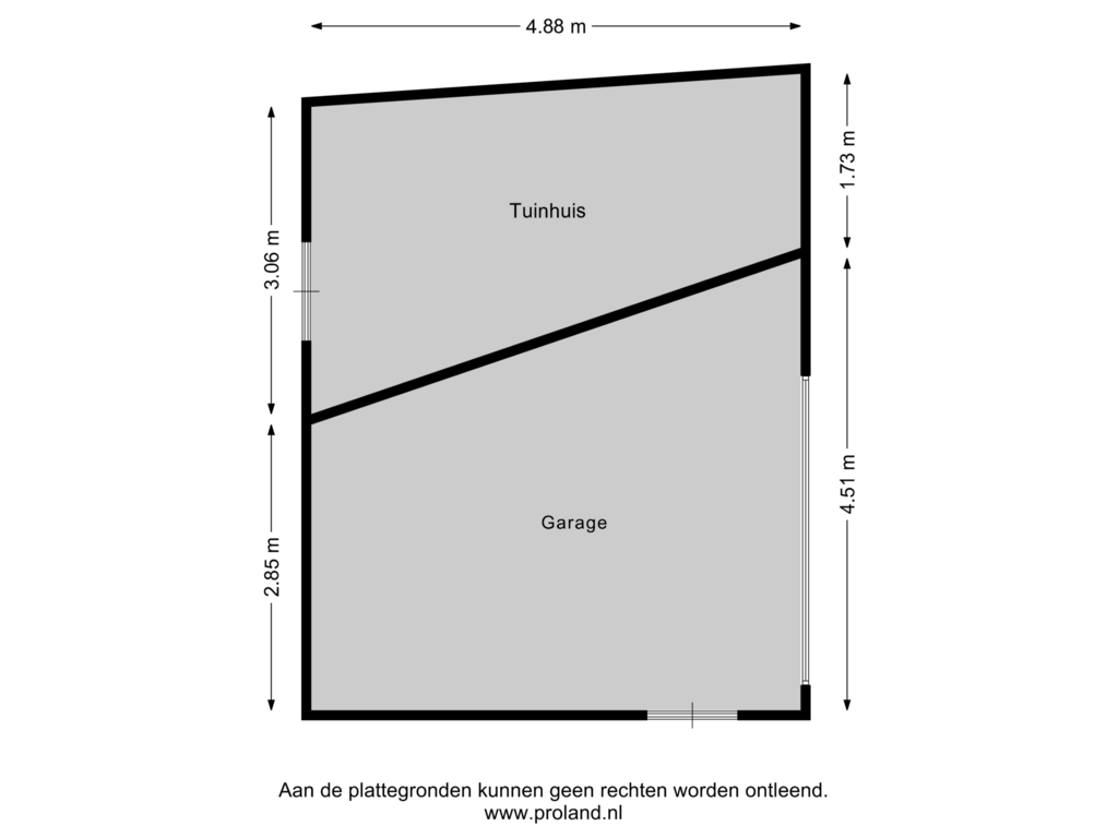 View floorplan of Garage of Kosterijweg 18-A