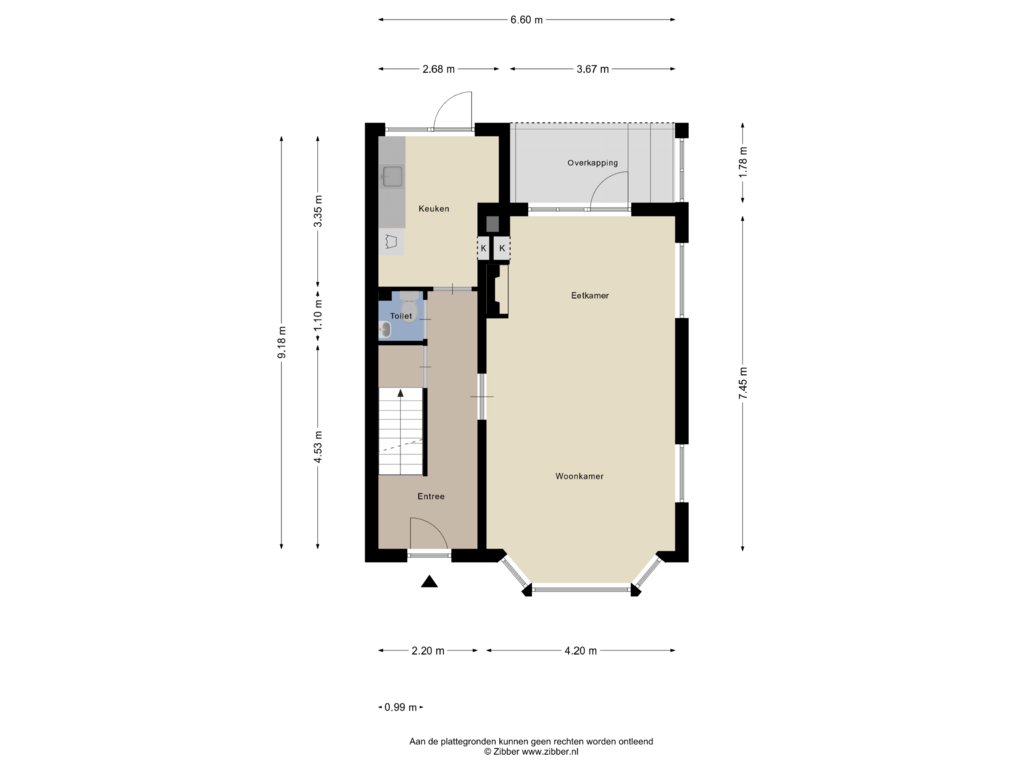 Bekijk plattegrond van Begane grond van Brinkgreverweg 4