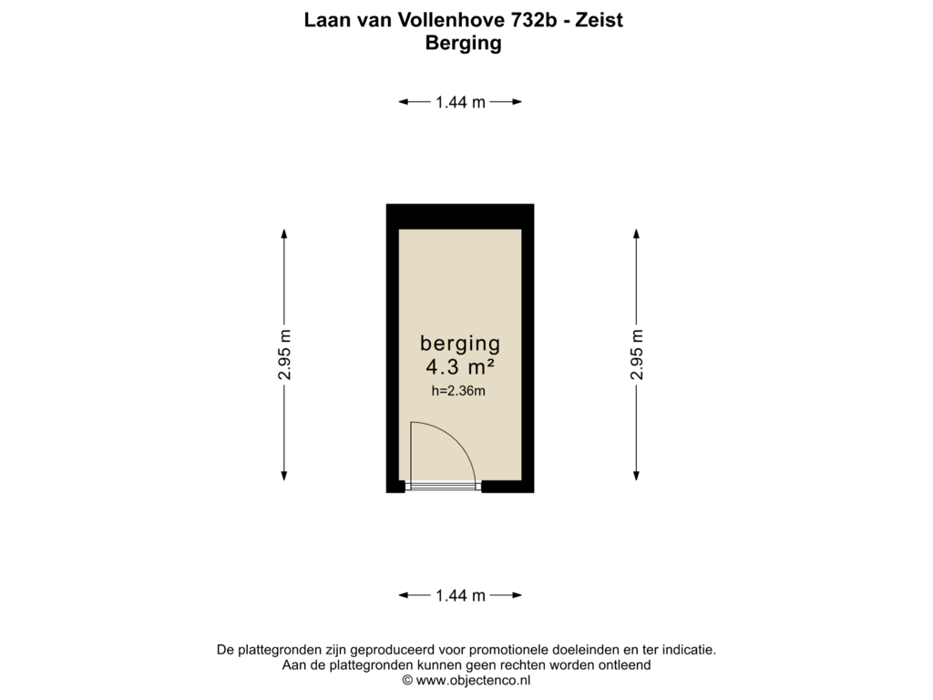 Bekijk plattegrond van BERGING van Laan van Vollenhove 732-BIS