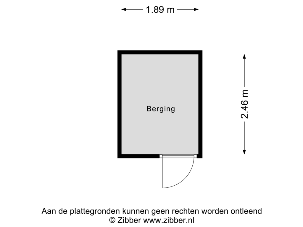 Bekijk plattegrond van Berging van Witsandstraat 25