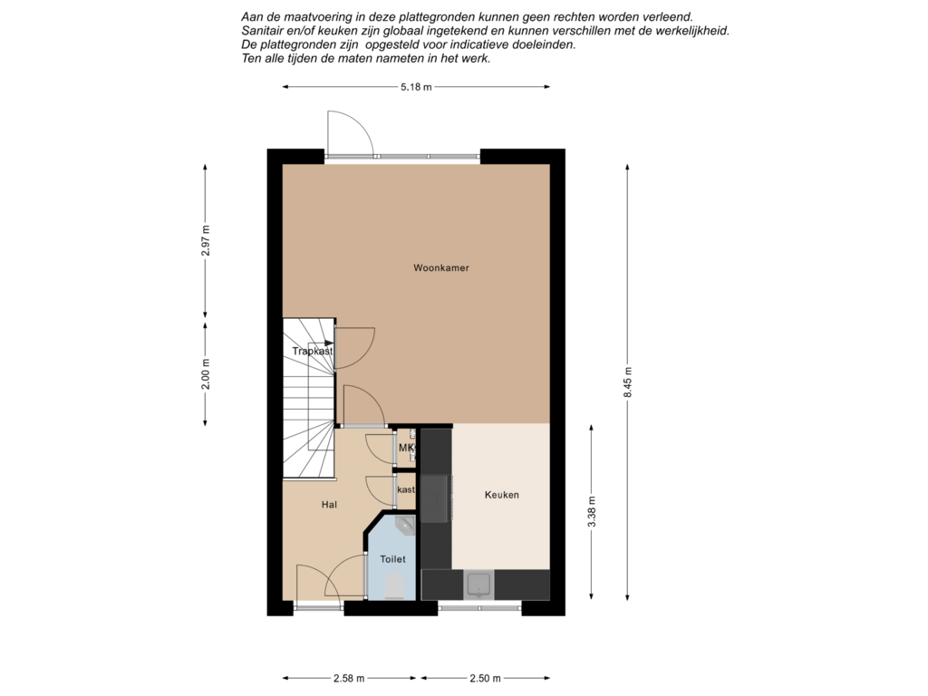 Bekijk plattegrond van Beganegrond van Bloemenweg 15