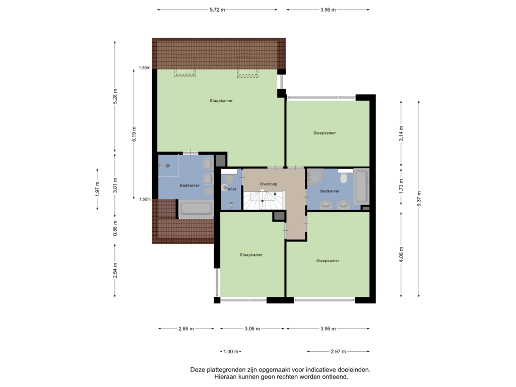 Bekijk plattegrond van Eerste Verdieping van Burgemeester Quarles van Uffordstraat 5