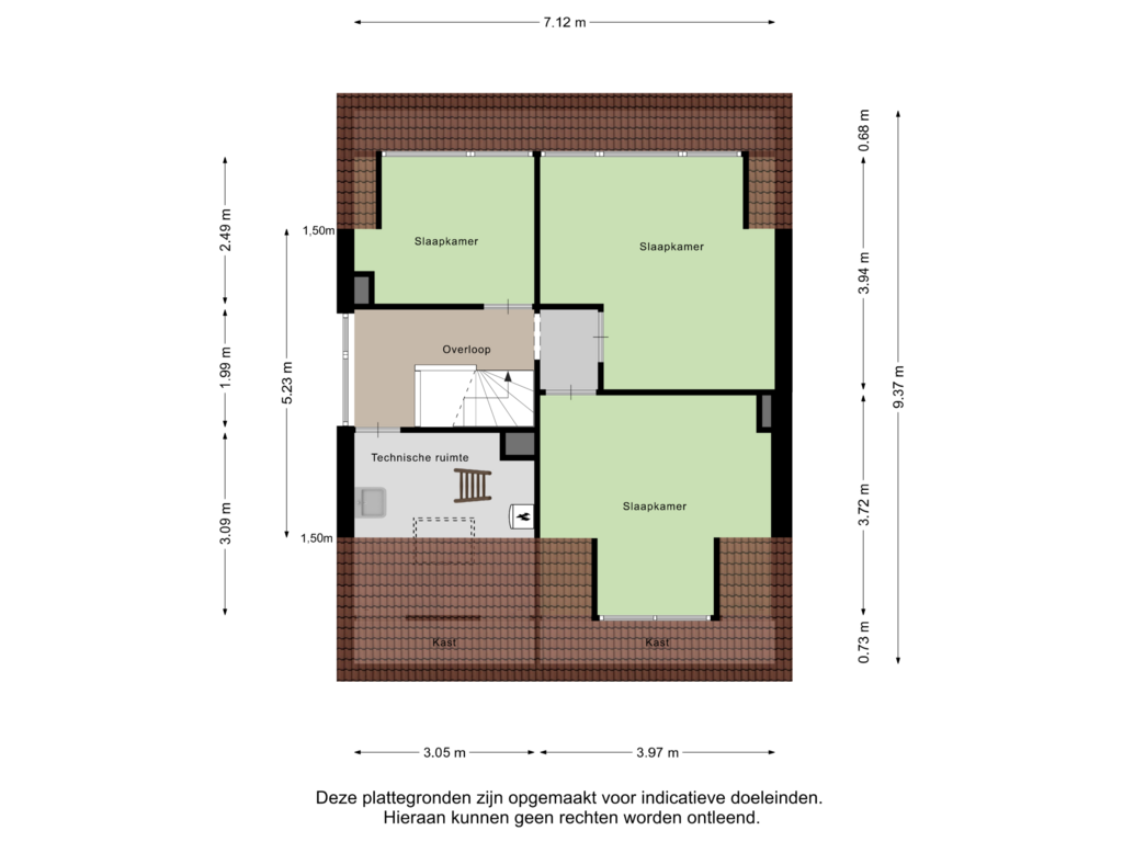 Bekijk plattegrond van Tweede Verdieping van Burgemeester Quarles van Uffordstraat 5