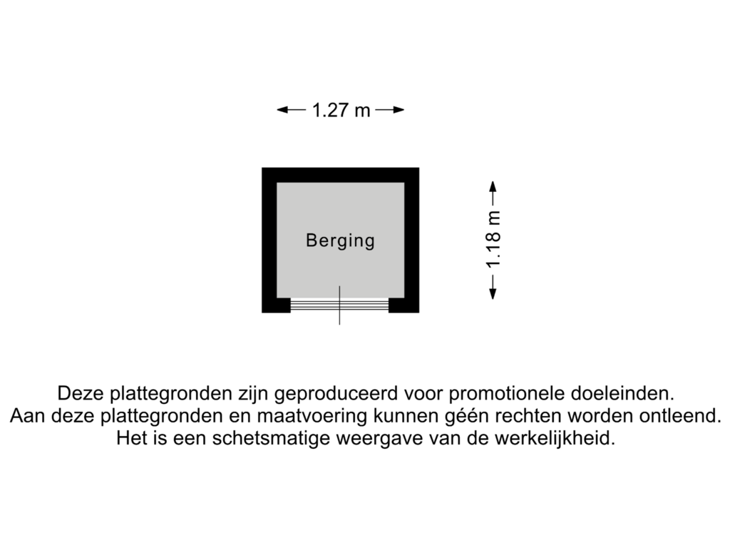 Bekijk plattegrond van Berging van Hoogstraat 64-A