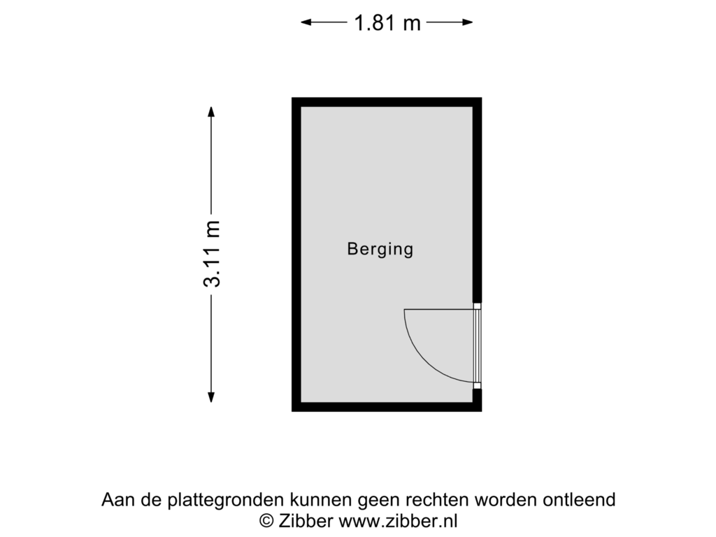 Bekijk plattegrond van Berging van Vlakkers 212