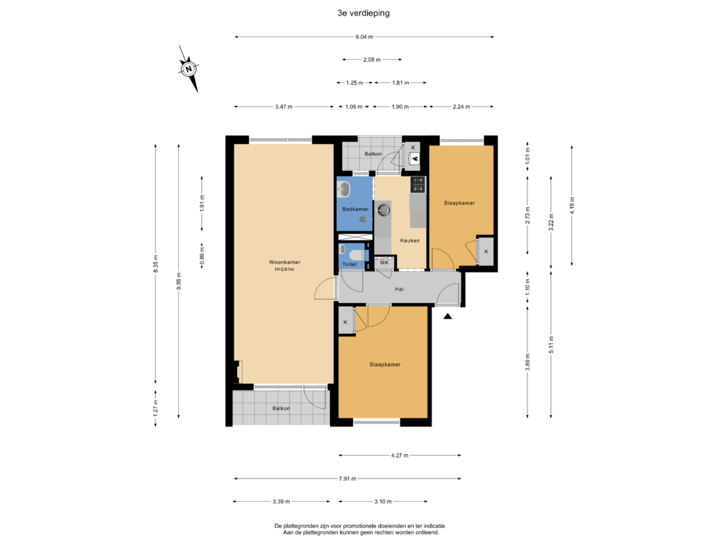 Bekijk plattegrond van Appartement van Wolfstraat 124