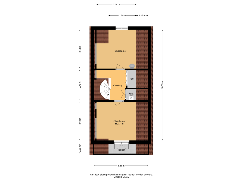 View floorplan of 1e Verdieping of Oudendijk 3