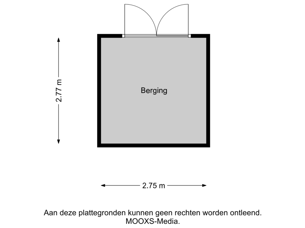 View floorplan of Berging 1 of Oudendijk 3