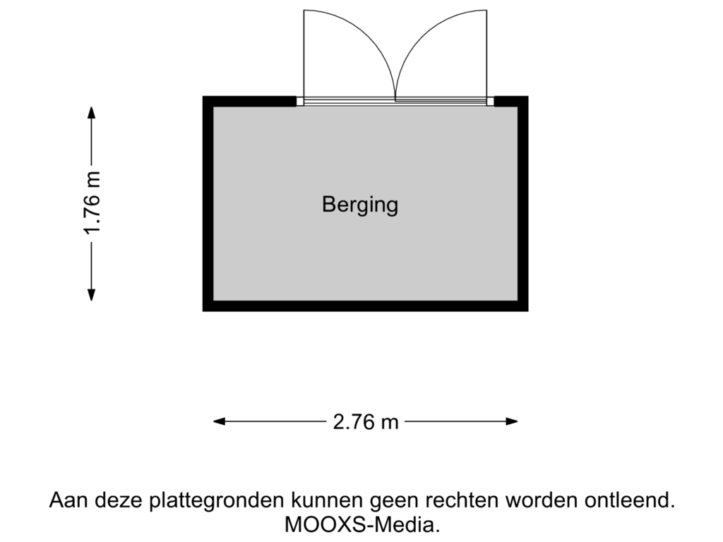 View floorplan of Berging 2 of Oudendijk 3