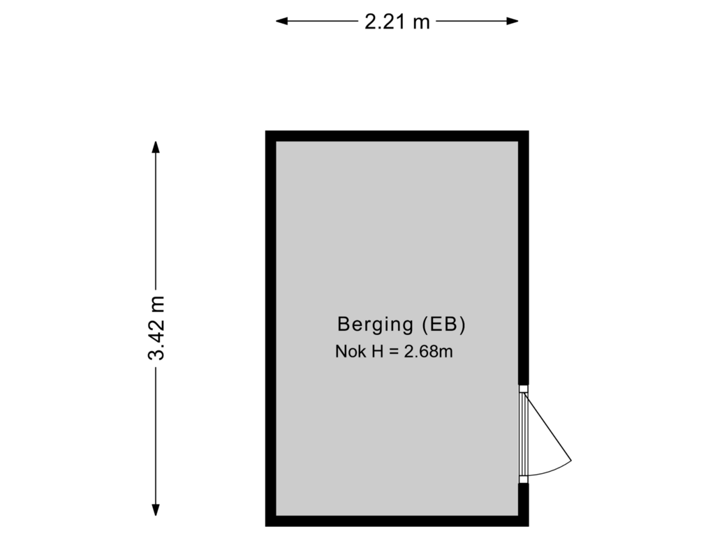 Bekijk plattegrond van Berging van Gildestraat 38