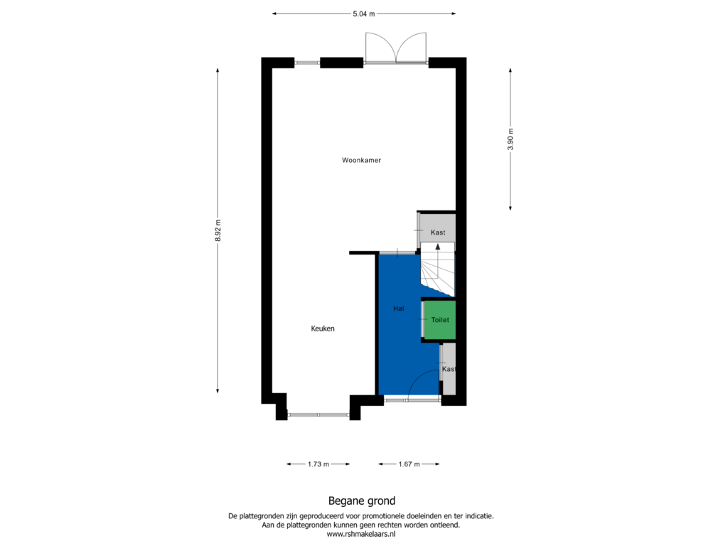 Bekijk plattegrond van First floor van De Bloementuin 18