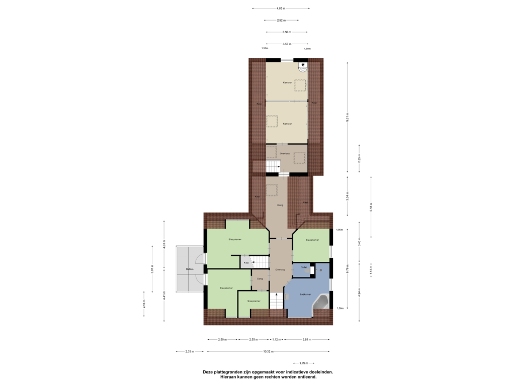 View floorplan of Eerste Verdieping of Meppelerweg 208