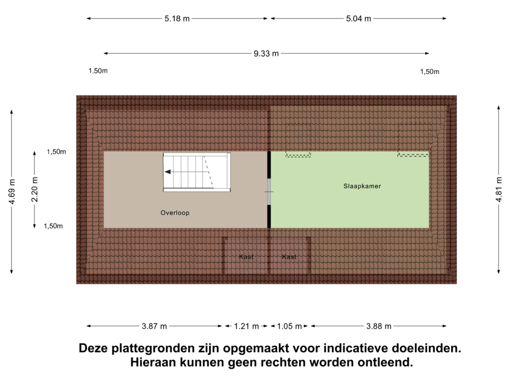 View floorplan of Tweede Verdieping of Meppelerweg 208