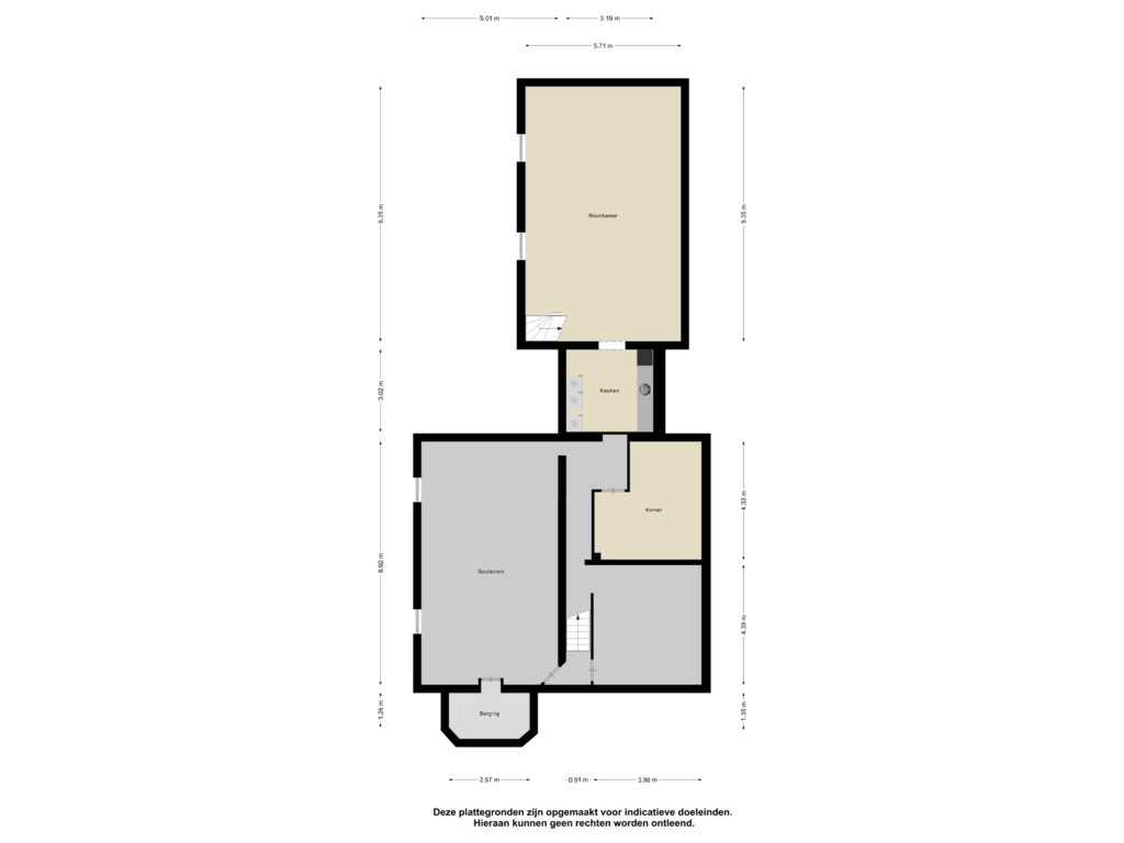 View floorplan of Souterrain of Meppelerweg 208