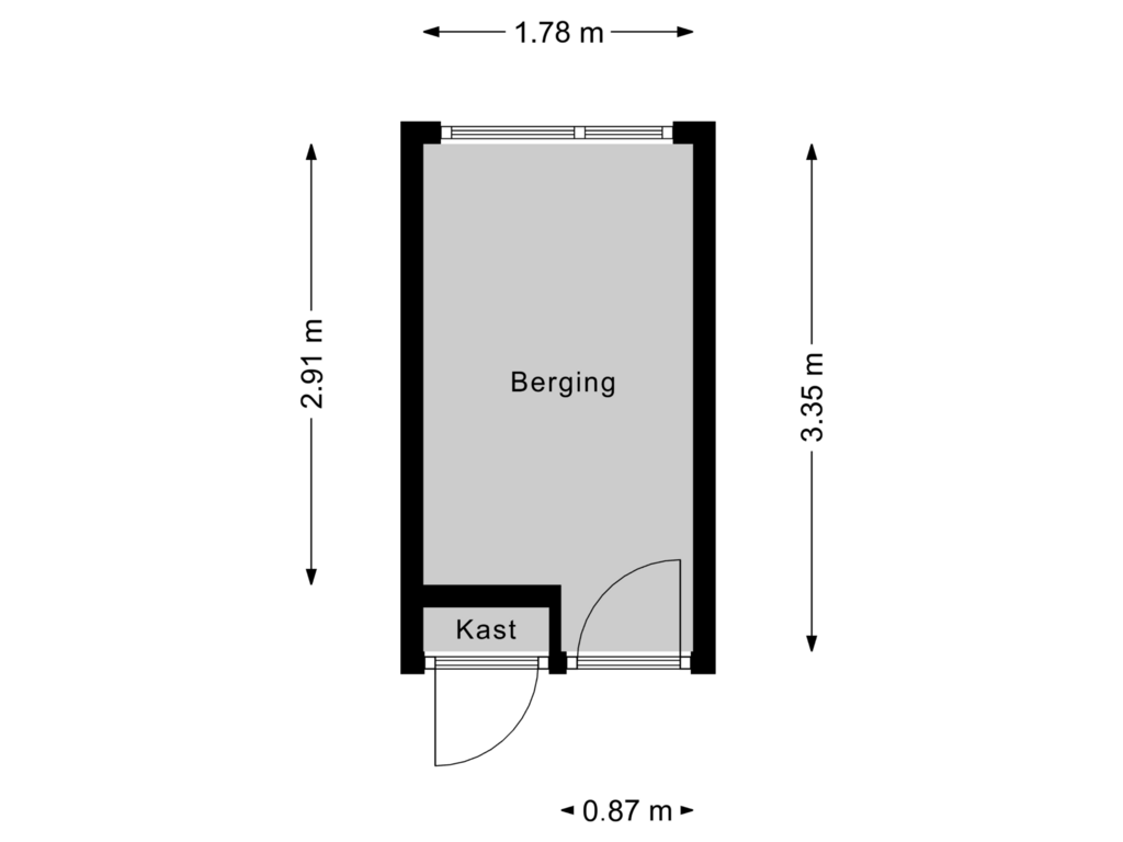 Bekijk plattegrond van Berging van Marconistraat 30