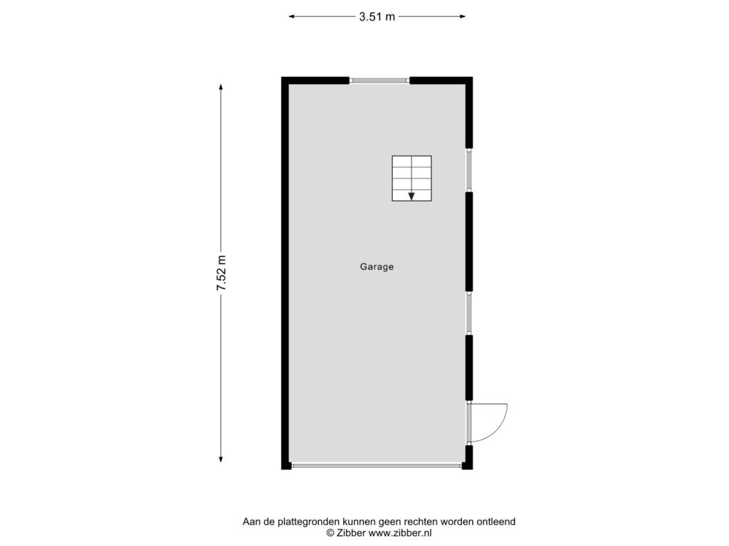 View floorplan of Garage of Dijkschrijversland 10