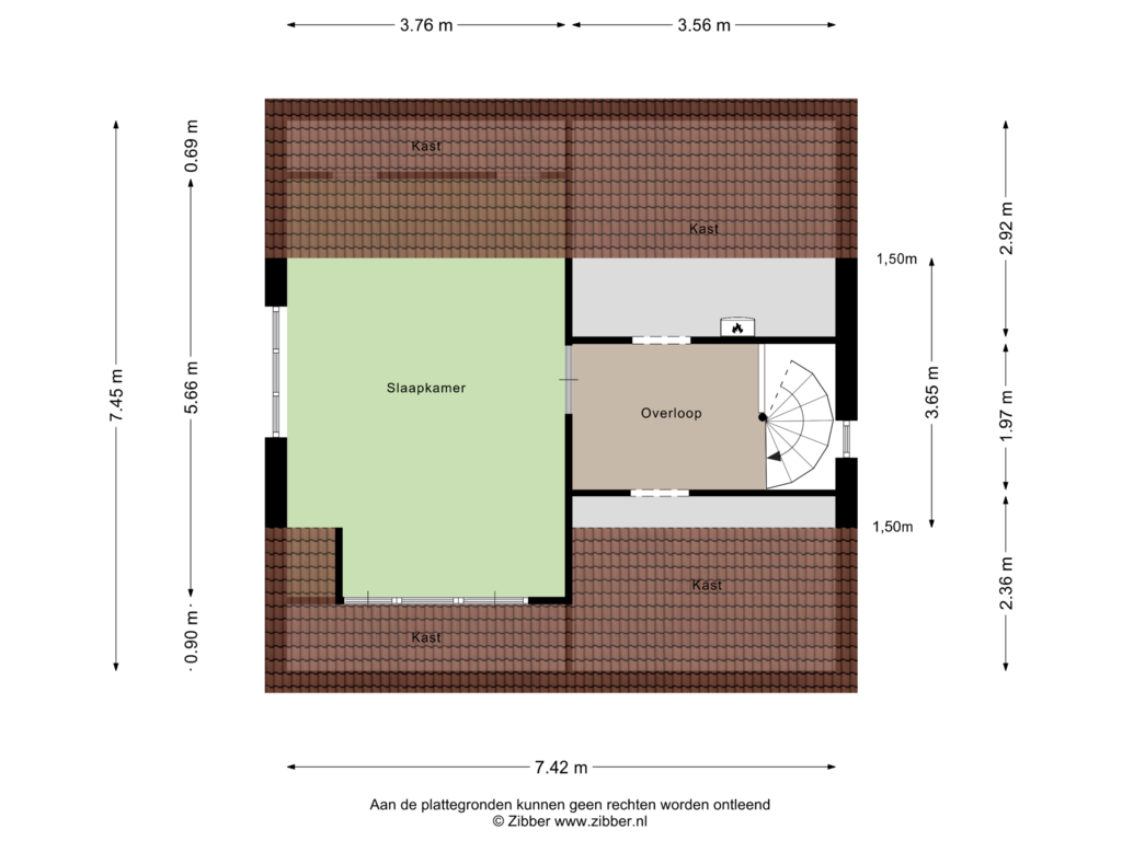 Bekijk plattegrond van Tweede Verdieping van Eliasstraat 33