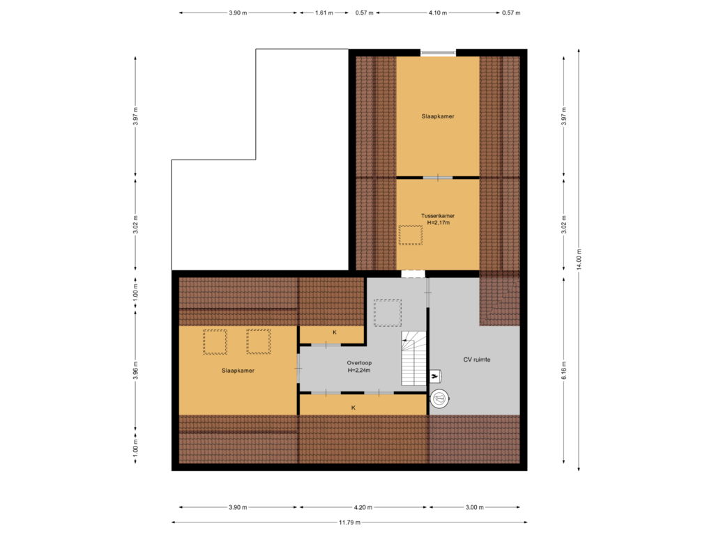 Bekijk plattegrond van Eerste verdieping van Dr. Welfferweg 86-A