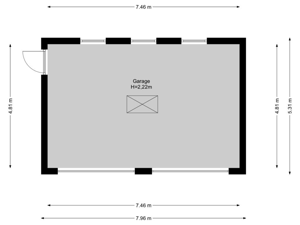 Bekijk plattegrond van Garage van Dr. Welfferweg 86-A