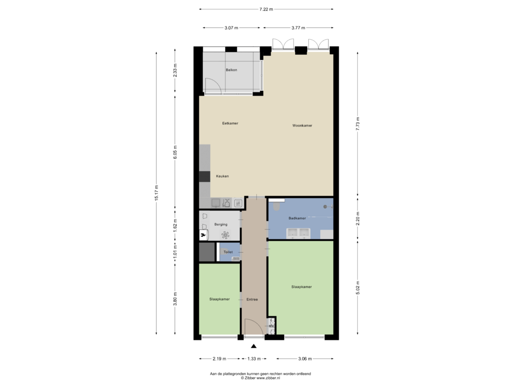 View floorplan of Appartement of Roersingel 158