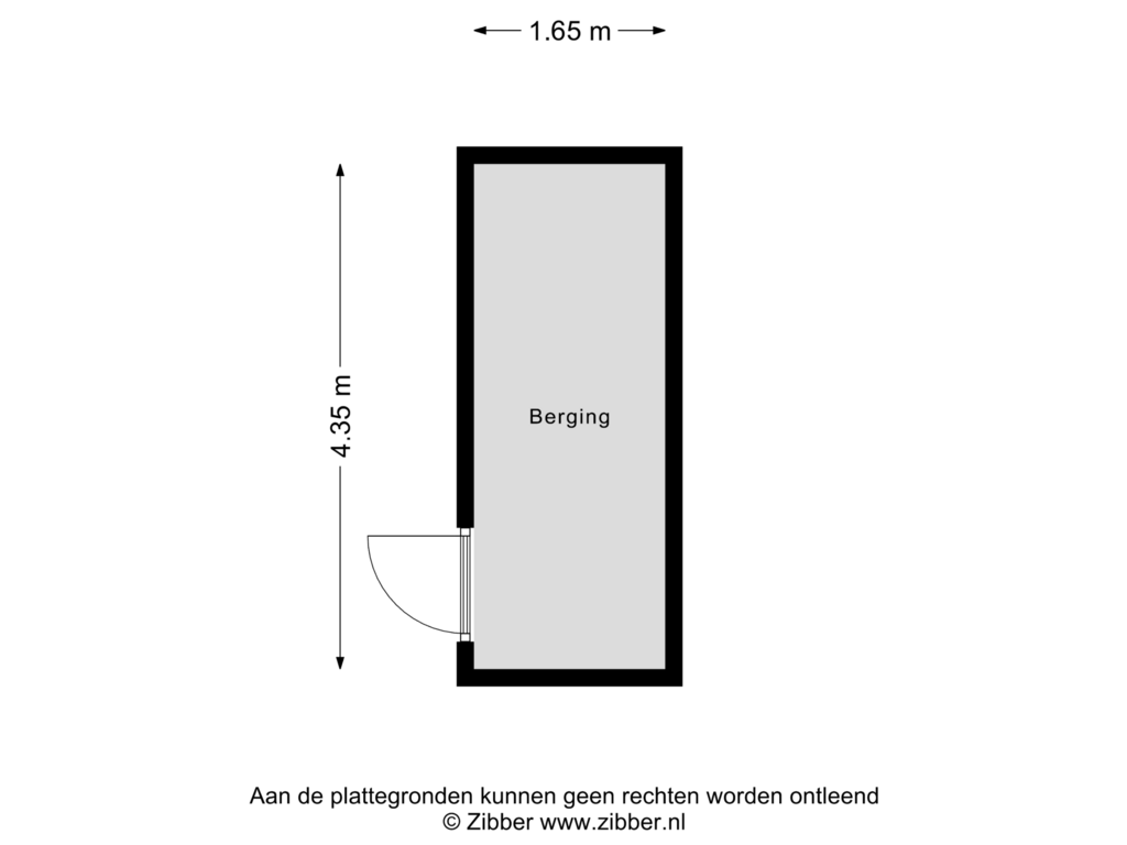 View floorplan of Berging of Roersingel 158