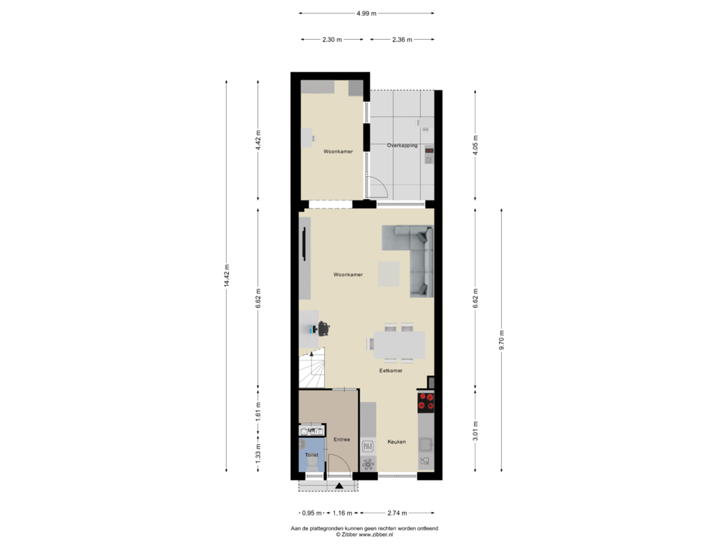 Bekijk plattegrond van Begane Grond van Hazenkamp 43