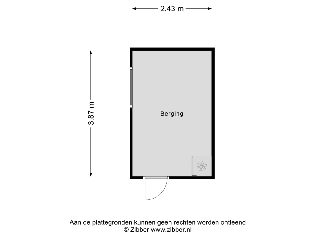 Bekijk plattegrond van Berging van Hazenkamp 43