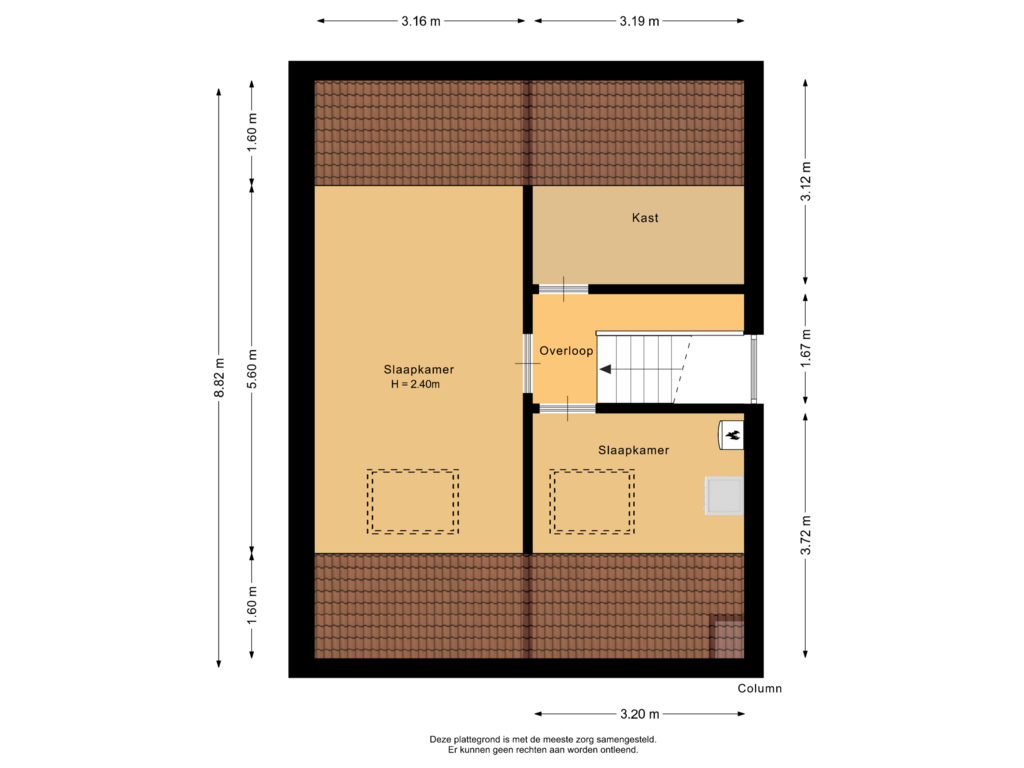 Bekijk plattegrond van Tweede verdieping van Bosven 117