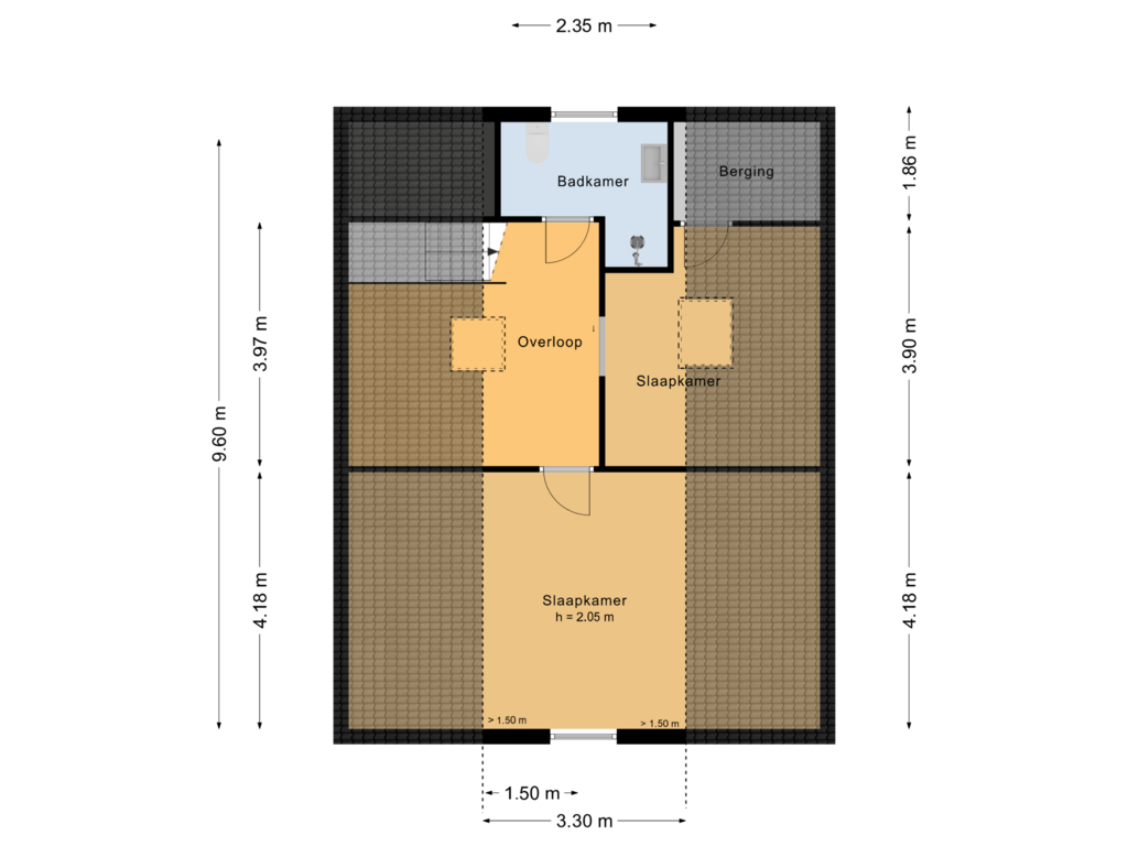 Bekijk plattegrond van Eerste verdieping van De Keizerskroon 80