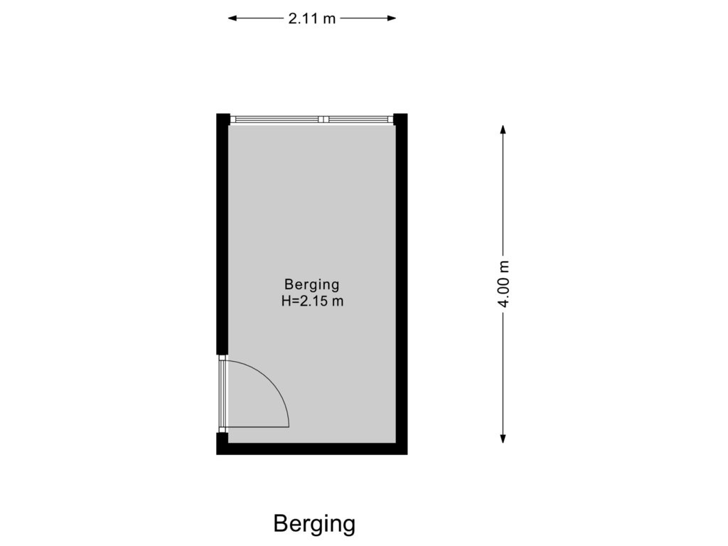 View floorplan of Berging of Bosstraat 62